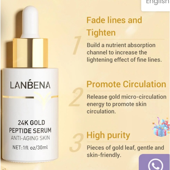 LANBENA’ 24k Gold Peptide Serum. New - Picture 7 of 9